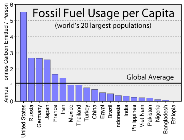 Fossil Fuel Usage per Capita