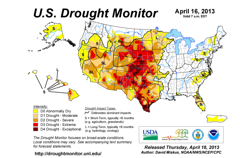 U.S. drought monitor interactive tool