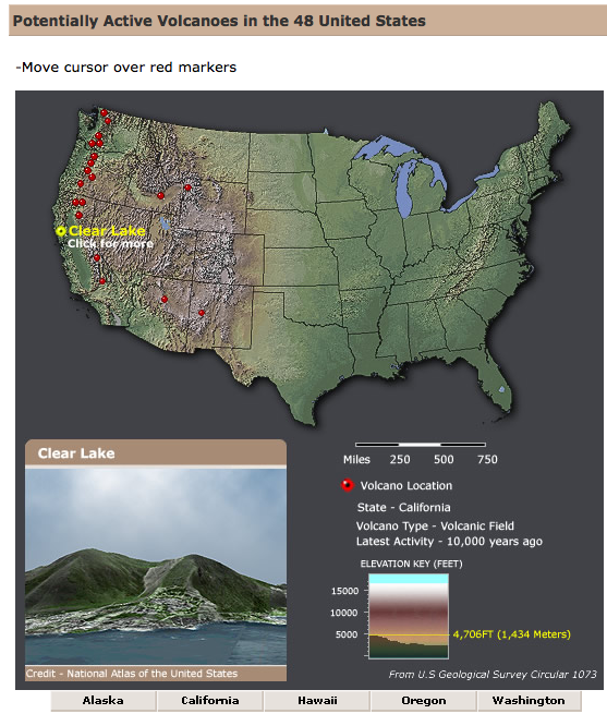 Dynamic Map of Active Volcanoes