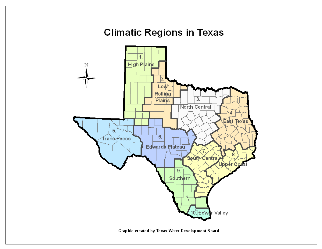 Climate Regions in Texas