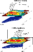 Image showing the difference between normal conditions and El Nino Conditions. This image links to a more detailed image.